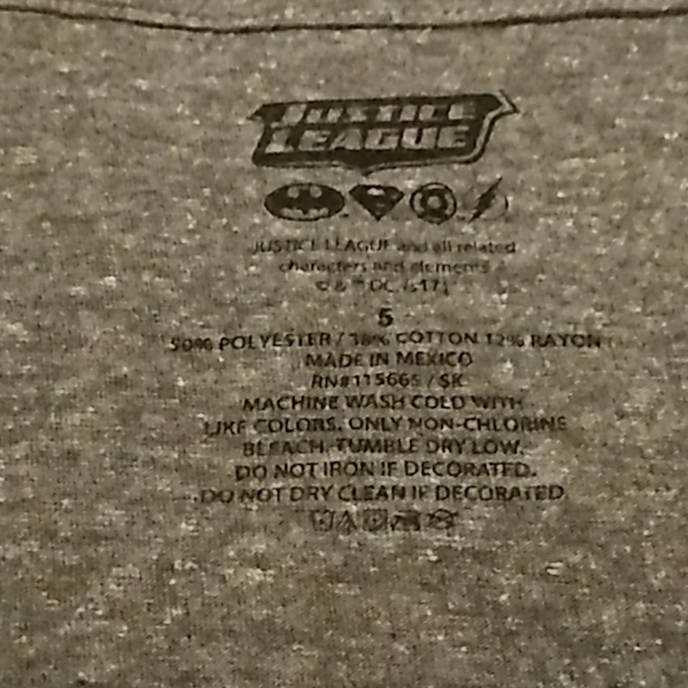 Justice League 5X plus size t-shirt